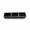 Promotional new design portable plastic rectangle three compartment dishes
