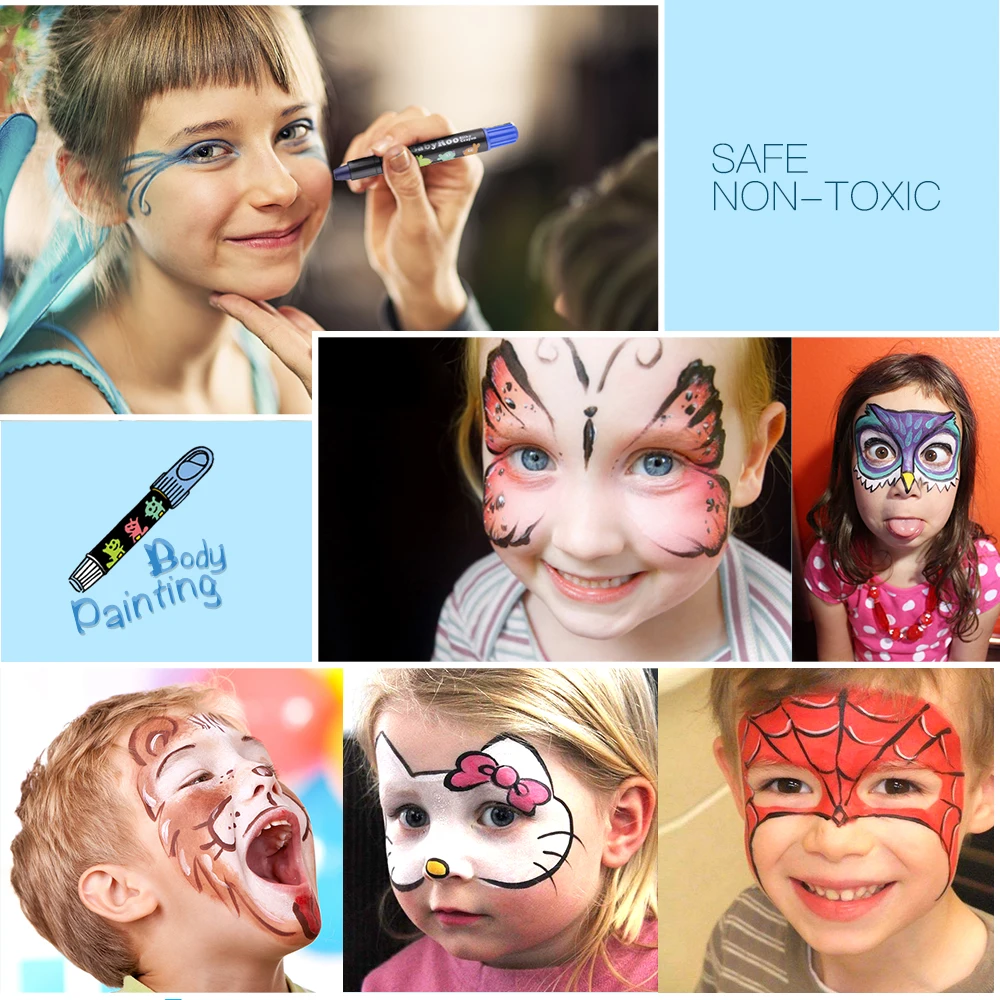 
Silky Washable Gel Wex Crayon 6 Colors Children Fancy Face Paint Twistable Crayons colores in Bulk 