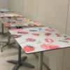 Chinese cheap dining table solid phenolic resin tabletop