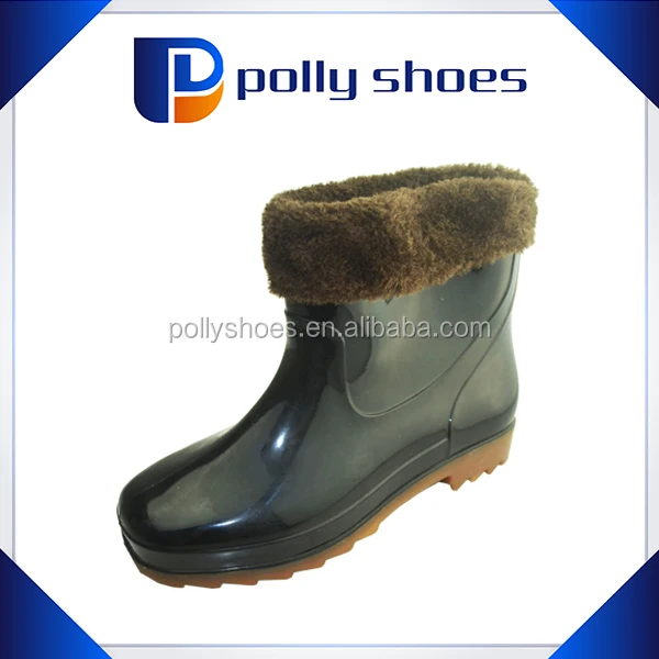 customized made fashion high pvc men winter cotton fabric boots shoes wholesale cheap