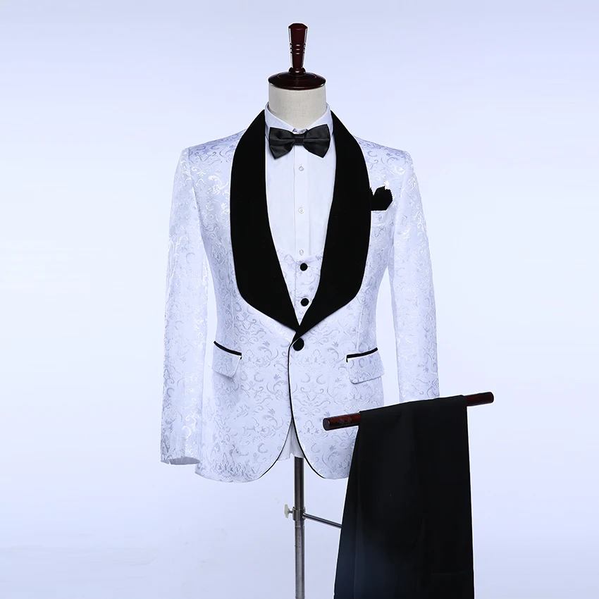 

(Jacket+Pants+Vest) WB118 Formal Prom Party Wearing Customized Groom Wedding Tuxedos pant coat design men wedding suits pictures