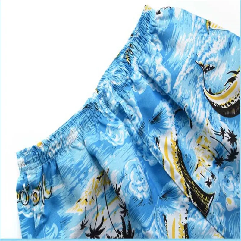 

Wholesale Custom 100% Polyester Blue Print Plus Size Beach Shorts Men, Custom color