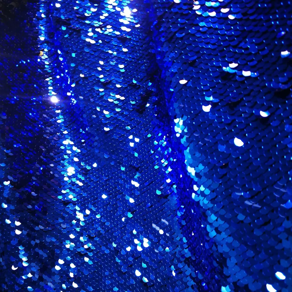 Sequin Embroidery Mesh Royal Blue Sequins Embroidery Fabric/tulle ...