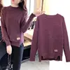 Pullovers Autumn Long Sleeve Pull Femme Solid Female Casual Knitted Sweater Women Winter