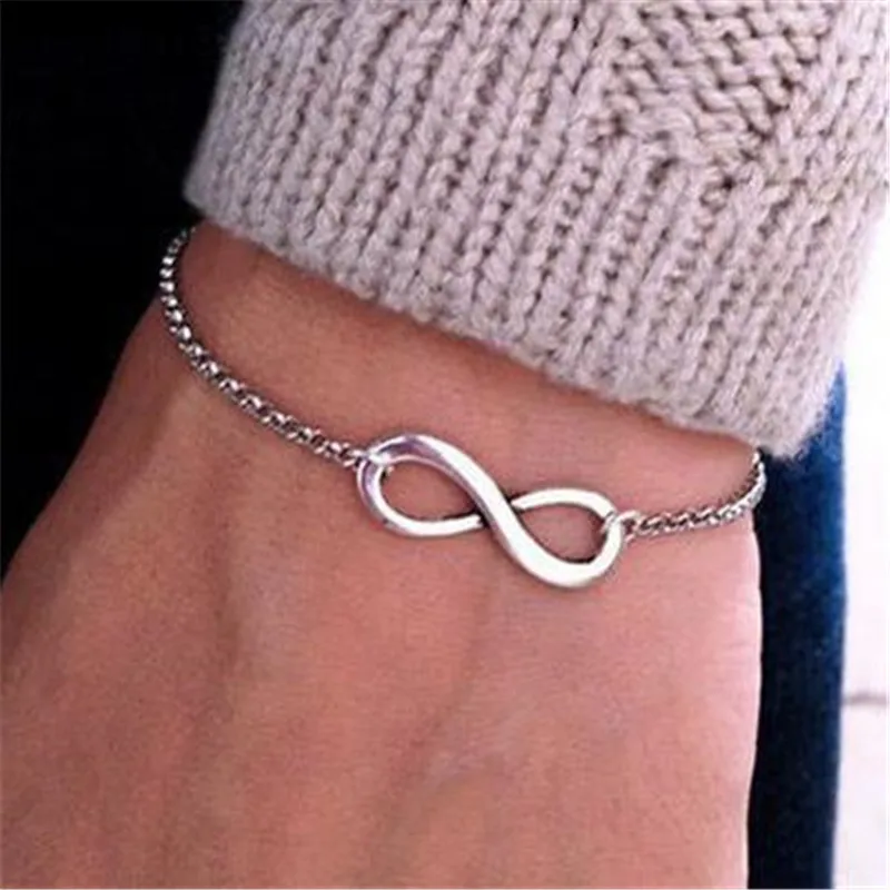 

Men Jewelry Girl Gift Charm Bracelets Bangles Fashion 2017 New Women 8 Infinity Bracelet