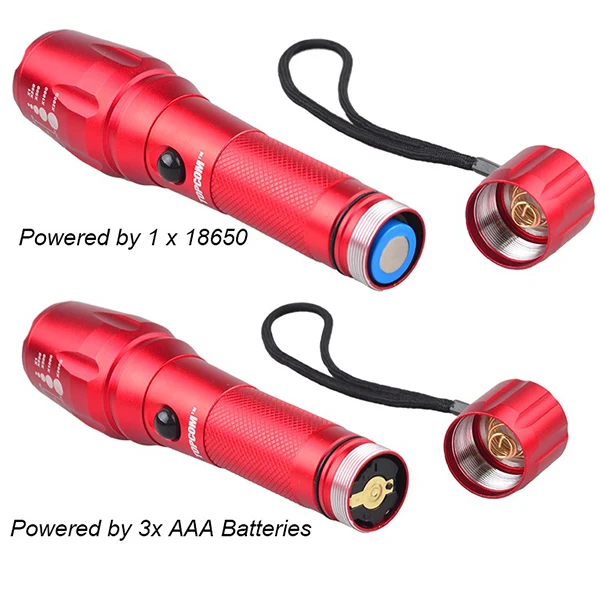 Factory Direct Recharger Portable Tactical flashlight zoomable 3800mAh flashlight with Tactical function