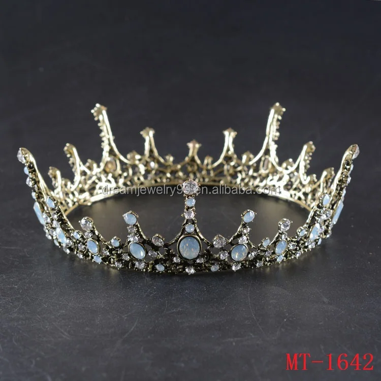 European style of the ancient palace queen bride hair round the whole circle of Baroque crown crown headdress