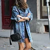 Denim Jackets Women Hole Boyfriend Style Long Sleeve Vintage Jean Jacket Denim Loose Spring Autumn Denim Jeans Coats Y11007
