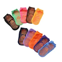 

In stocks indoor playground anti slip PVC grips bounce trampoline socks