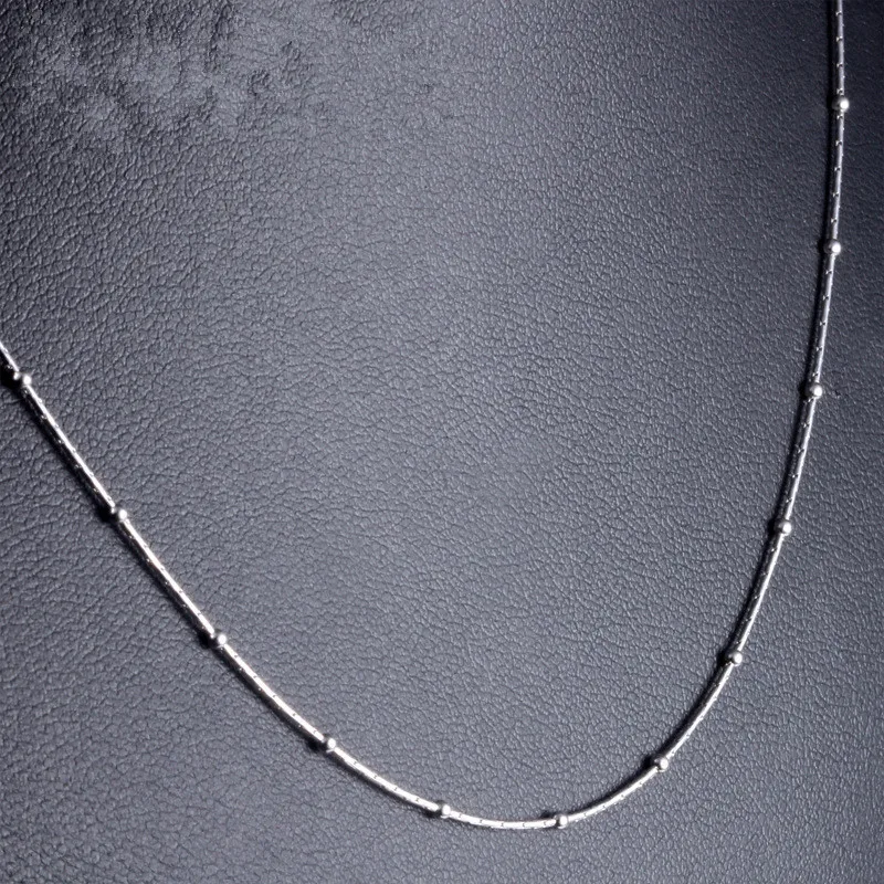 

Initial 925 sterling silver pearl chain necklace for girls, N/a