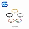 20G stainless steel diamond decorative nose studs visional nose circle piercing rings
