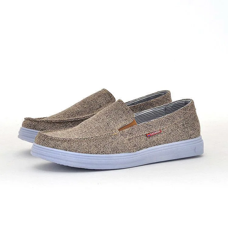 

men's fashion canvas shoes colorful lazy rubber casual loafer
