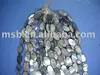 dyed grey drop shape mother of Pearl shell strands