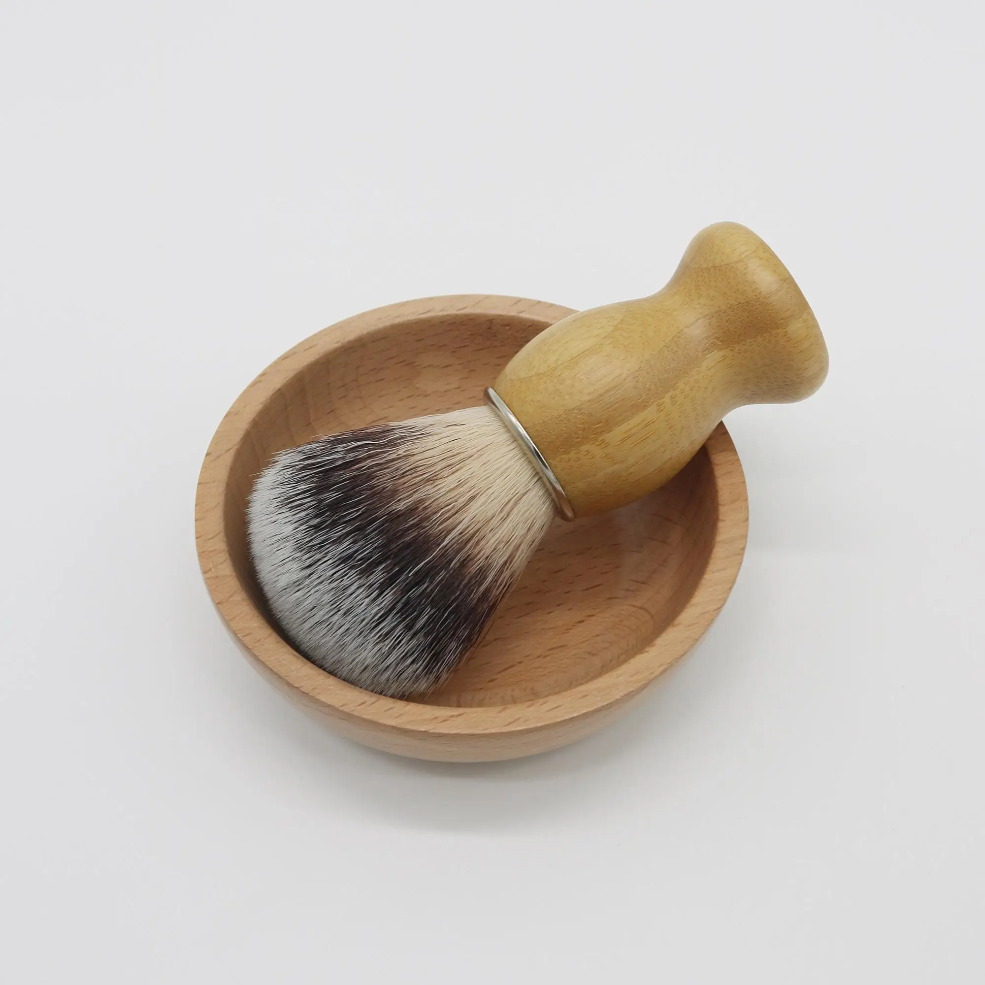 

JDK Bamboo Shaving Brush Wholesale Synthetic Hair for Shaver Shop, Same as the picture