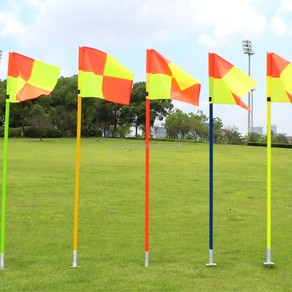 Pvc Soccer Training Corner Flags With Turf Base Injection Water