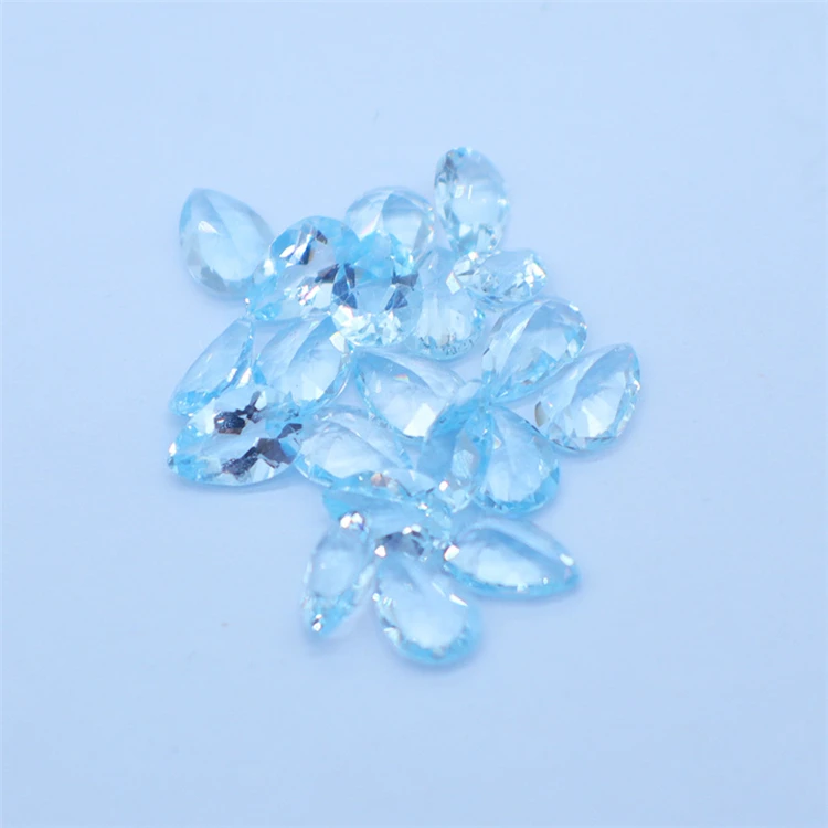 

Blue Gemstone high Quality Stone Cutting Factory Loose Natural Aquamarine