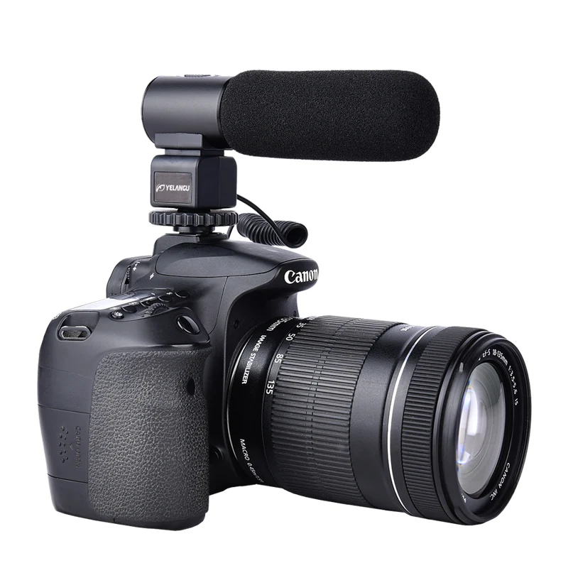 Yelangu Aluminum Alloy Video Dslr Camera Microphone For Canon Dslr ...