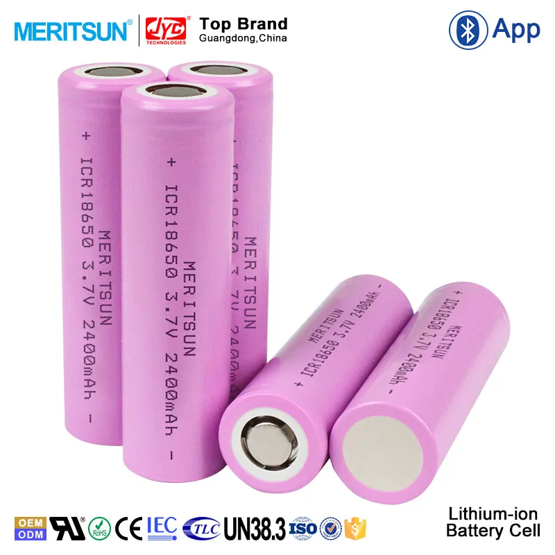 Shaoguan 3.7V 2400mAh ICR 18650 Lithium Li-ion Rechargeable Lipo Battery