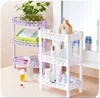 Kitchen Storage Shelves Three-layer plastic bathroom storage shelves Bathroom Triangles Utility plastic square shelves storage r