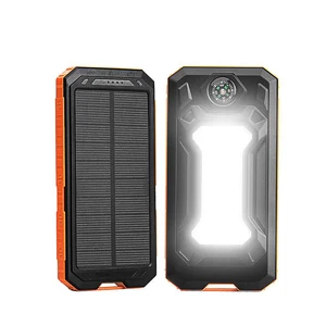 10000mAh Solar Power Bank Integrated Flashlight