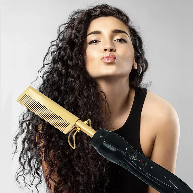 

Hot Amazon Afro African Hair Straightener Pressing Electric Hot Comb