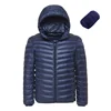 wholesale hot selling basic men's warm windproof light down jacket with hood