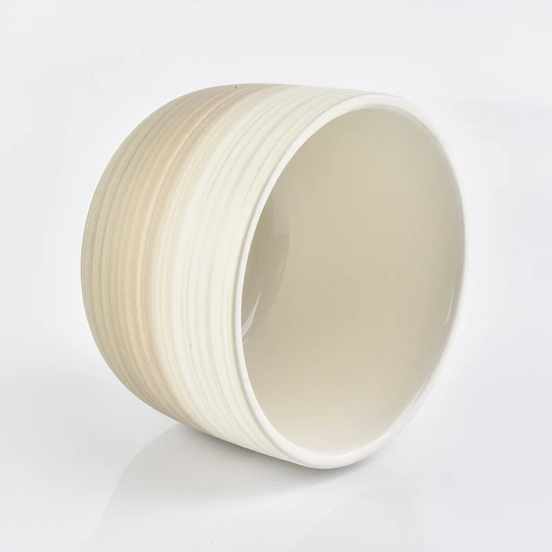Round ceramic candle jars wholesale