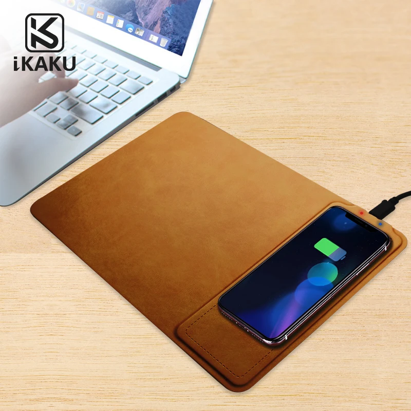 OEM fantasy 10w universal compatible Leather fast qi wireless charging charger mouse pad for Apple iPhone