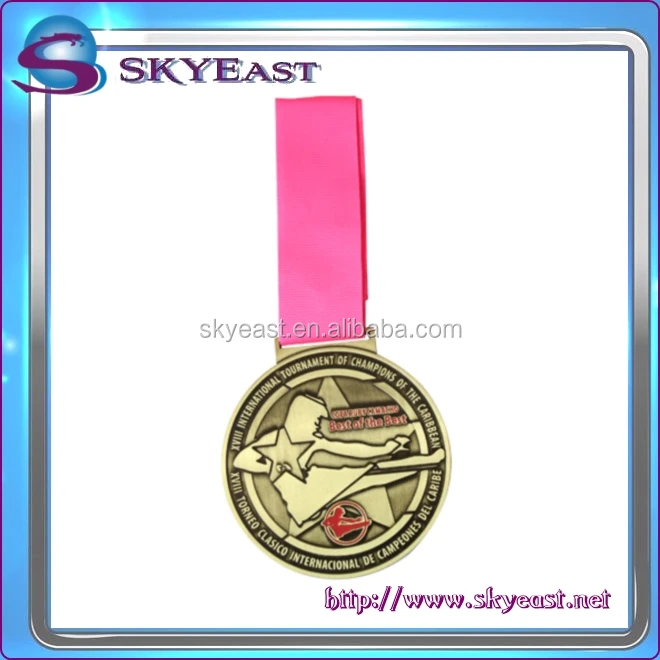 
Special Design Painted 3D Raised Metal Sport Medals with Ribbon 