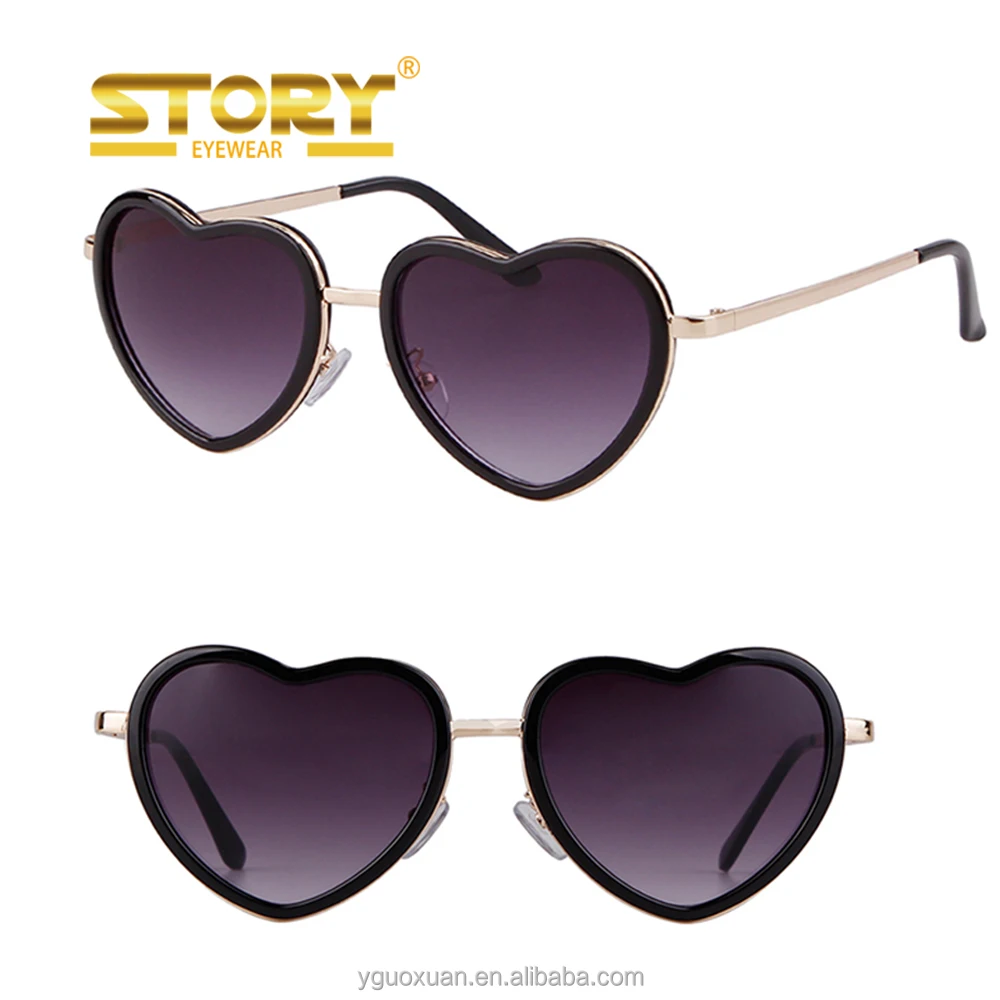 

Story STY14165 girl fashion heart shaped sunglasses