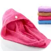 High quality Womens Girls Ladies Magic Quick Dry Bath Hair Drying Towel / Head Wrap Hat Makeup Cosmetics Cap Bathing Tool