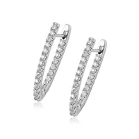 

97463 XUPING rhodium plated wholesale price silver color zirconia earrings