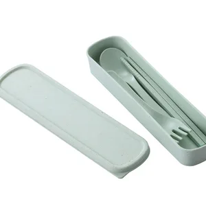 Image of Hot Sale Biodegradable Durable Fork Spoon Chopsticks Bamboo Fiber Tableware