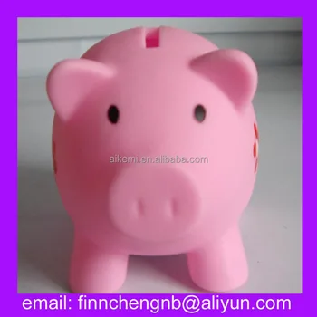 8 7x7x7 1cm Pink Color Body Vinyl Piggy Bank Plastic Piggy Bank