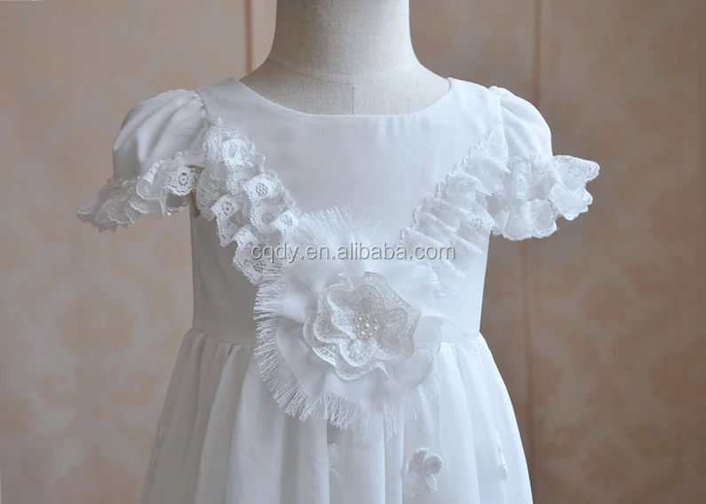 White Flower Girl Dress Child Wedding Wear Kids Clothes Baptism Dresses
