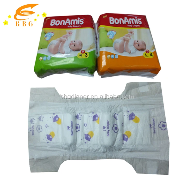 New Products Antileak Plain White Disposable Diapers Baby Factory In