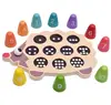 Cartoon Wooden Montessori Toys Math Toy Hedgehog Matching Numerals