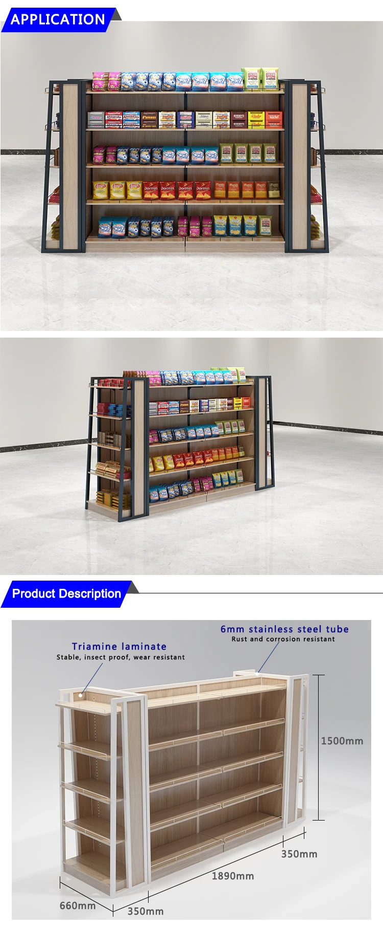 Business Stationery Store Maternal And Child Supplies Display Rack Wooden Wall Mounted Rack