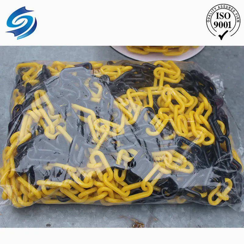 
High quality small yellow plastic link sprocket safety chain 