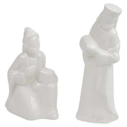 Porcelain Holiday Splendor 8 Piece Nativity Set Gold/white Wholesale