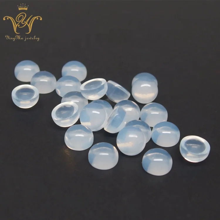 

Synthetic Loose Moonstone Round Cabochon Stone Glass Gems Cabochons