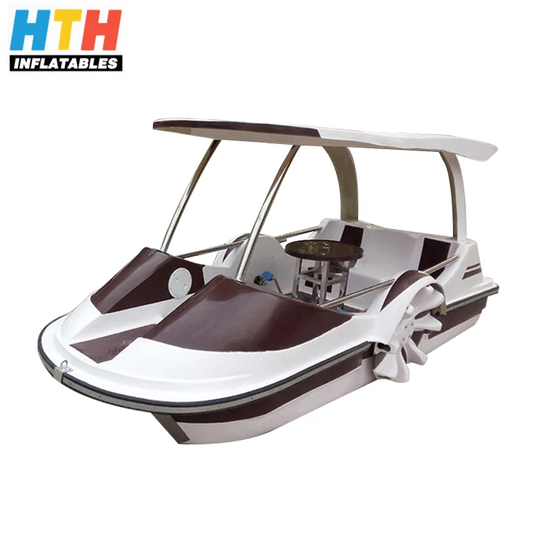 

New design 4 person fiberglass water pedal boat for sale, Customized color