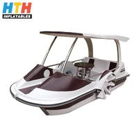 

New design 4 person fiberglass water pedal boat for sale