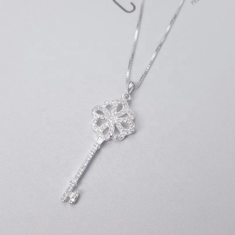 

ready to ship 925 sterling silver key pendant necklace meaning