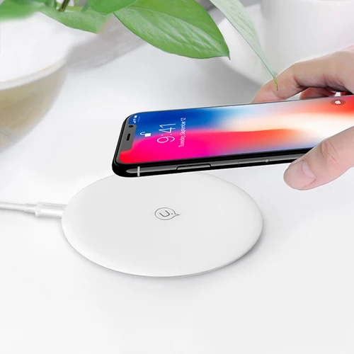 USAMS Original Qi Wireless Charger pad ultra thin Fast Charging Devices For Samsung Galaxy S8 S8 Plus S7 For iPhone X 8 8 Plus