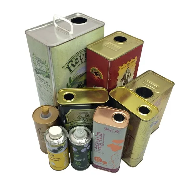 1 Liter Tin Can 5 Liter Peanut Oil Tin Container 1 Gallon Olive Oil Tin ...
