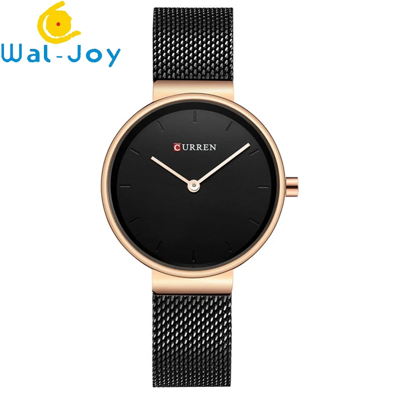

WJ-6891 CURREN 9016 New Waterproof Female Wristwatch Fashionable Casual Simple Ultra-thin Quartz Ladies Watch, Mix