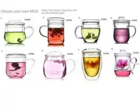 

Glass Tea Infuser Mug/Cup with Lid 300-500ML