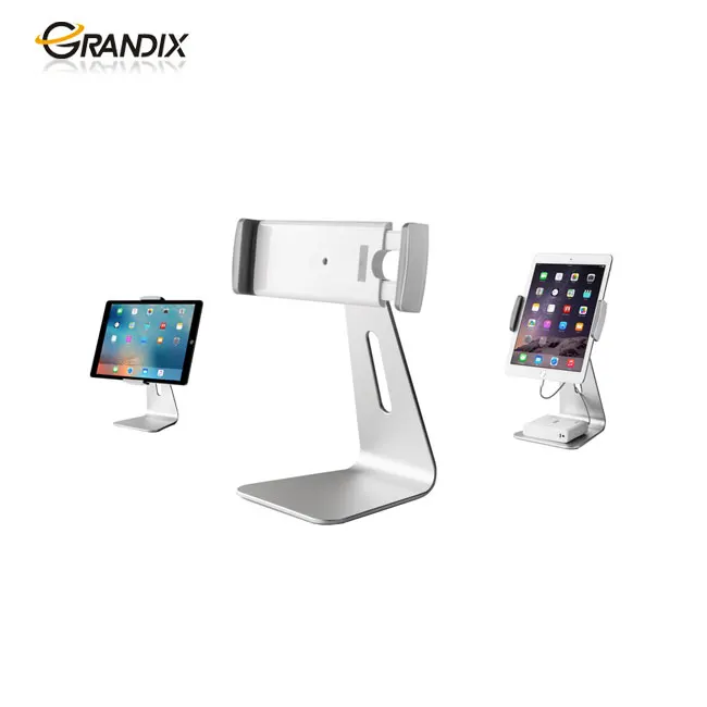 

360 degrees rotation adjustable 7-13 inches tablet stand, Silver