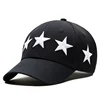 Cotton Men Women Baseball Cap Pentagram Snapback Leisure Men Women Baseball Bone Hat Female Adjustable Baseball Caps Star Black